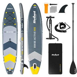 Rebel Set placa SUP gonflabila, Active, 350x80x15cm, Gri/Galben