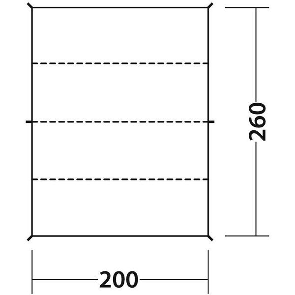 Prelata Easy Camp Tarp Cliff, 2 x 2.60m, sun sail (grey/beige, UV protection 50+)