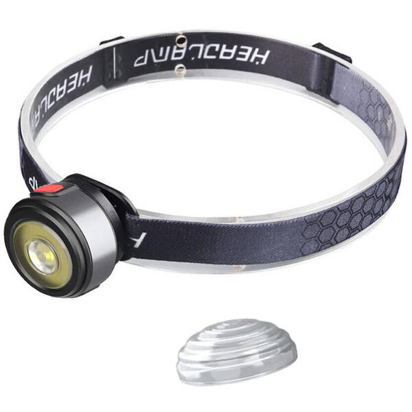 Lanterna Cap XPG, COB, LED - Techsuit (HL-B-01) - Silver